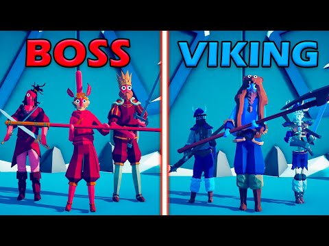BOSS UNITS TEAM vs MEGA VIKING TEAM - Totally Accurate Battle Simulator | TABS