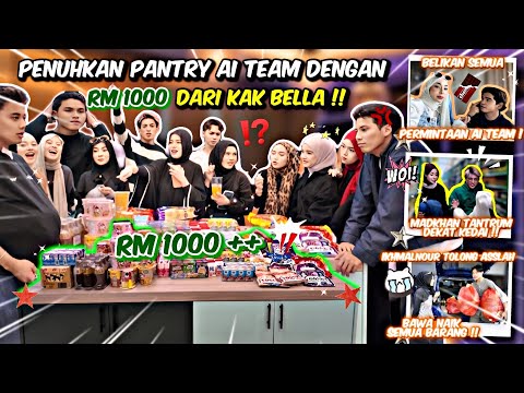 TUNAIKAN PERMINTAAN SEMUA AI TEAM ! ASSLAH HABISKAN RM1000 UNTUK MAKANAN OFFICE?! THANKYOU KAK BELLA
