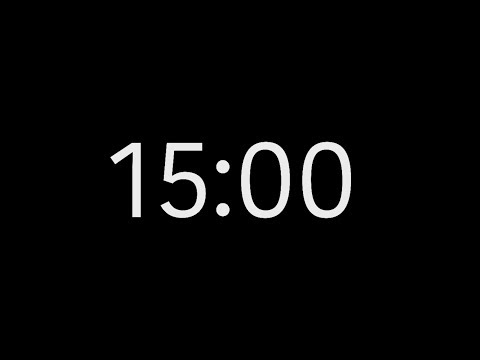 15 Minutes Countdown Timer 4K (no sound) - Black