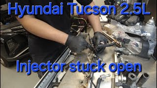 Hyundai Tucson misfire, injector replacement