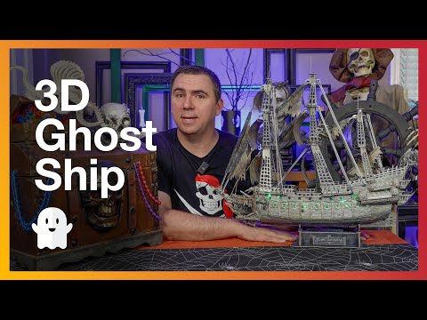 Flying Dutchman Pirate Ghost Ship - 3D Puzzle/Model Kit with LED Lights by Cubic Fun.