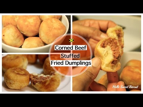 Jamaican Corned Beef Stuffed Fried Dumplings- Part 2 | Hello Sweet Biscuit