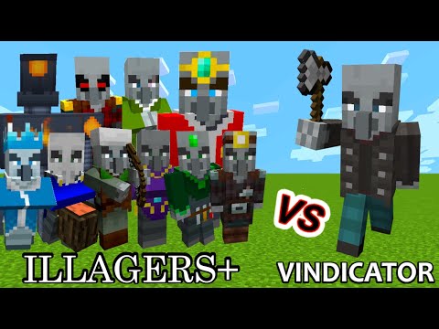 Vindicator Vs. Illagers+ in Minecraft