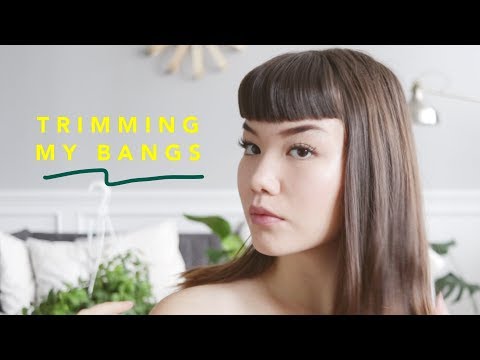 HOW I TRIM & STYLE MY BETTIE/BABY BANGS AT HOME //...
