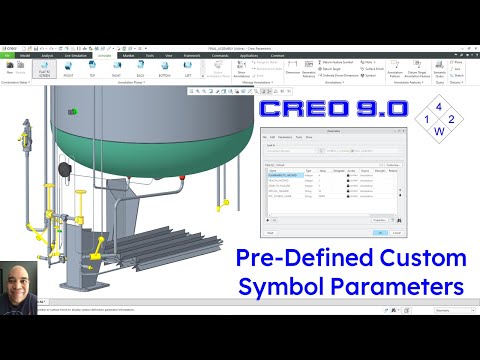 Creo Parametric 9.0 - Pre-Defined Custom Symbol Parameters (2022)
