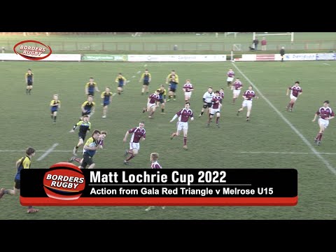 MATT LOCHRIE CUP 2022 - ACTION FROM THE GAME BETWEEN GALA RED TRIANGLE & MELROSE U15