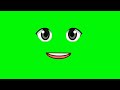 Non Copyright Green Screen Happy Face Talking Animation Face Speaking Green Screen Eye Mouth