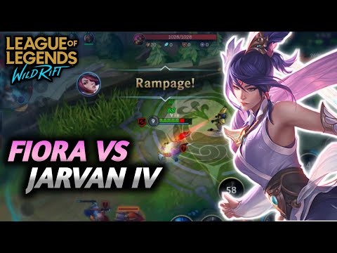 Fiora vs Jarvan IV Baron Lane Highlight Gameplay - League of Legends: Wild Rift Indonesia 2020
