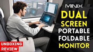MINIX SF15 FOLD 15.6" Dual-Screen Foldable Portable Monitor | Full HD Clarity | UNBOXING REVIEW