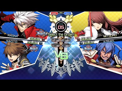 BLAZBLUE CROSS TAG BATTLE (Online Match) Ragna/Naoto K. Vs Mitsuru/Azrael
