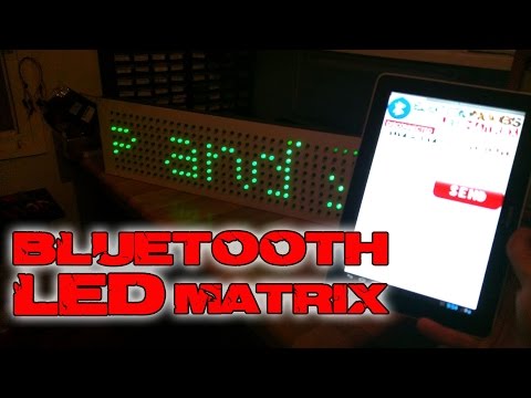 Bluetooth scrolling text LED matrix with arduino