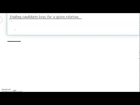 FINDING THE NUMBER OF CANDIDATE KEYS FOR A GIVEN RELATION - (MODULE 4,LECTURE 08)