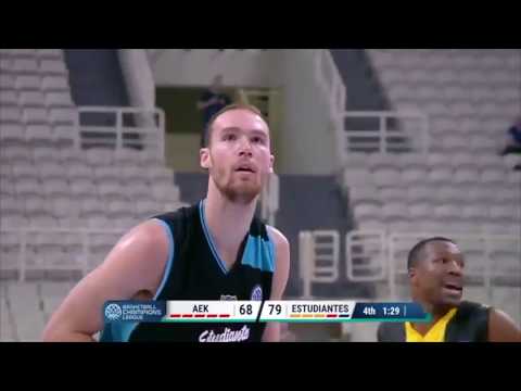 Alec Brown Movistar Estudiantes scores 24pts vs AEK Athens 10/10/17
