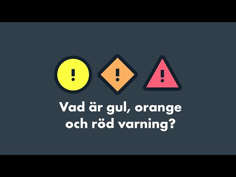 Nya vädervarningar 1: Vad är gul, orange och röd varning? SYNTOLKAD