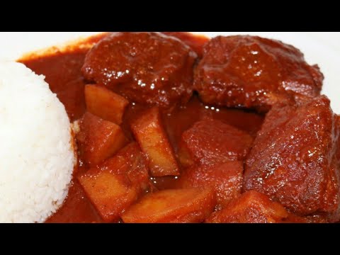 Como Preparar Costillas de Puerco en Salsa Roja Con Papas RIQUISIMA | RECETA TOTALMENTE A MI ESTILO