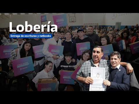 Lobería | Entrega de escrituras y netbooks