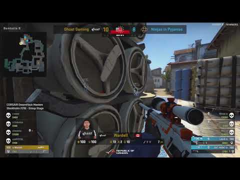 Ghost Wardell 1v2 clutch vs NIP [Map1/Inferno] - DreamHack Master Stockholm 2018