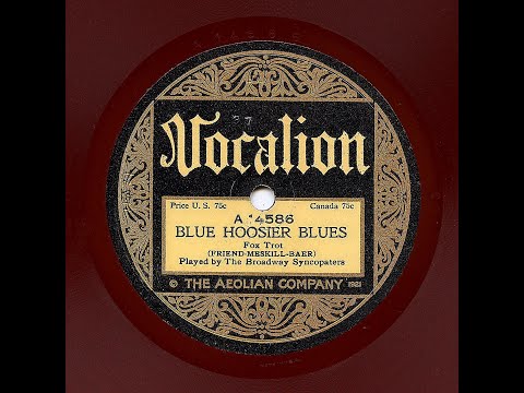 Broadway Syncopators - Blue Hoosier Blues (HOT!!)