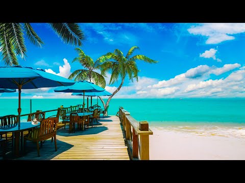 Summer Cafe: Outdoor Seaside Cafe Ambience with Hawaiian Bossa Nova Music & Ocean Waves for Relaxing