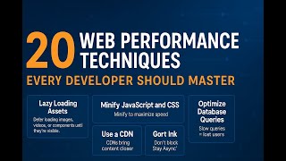 20 Web Performance Optimization Techniques Every Developer Needs to Kn