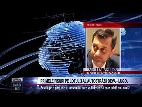 PRIMELE FISURI PE LOTUL 3 AL AUTOSTRĂZII DEVA - LUGOJ