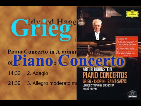 Grieg Piano Concerto in A minor op.16(Artur Rubinstein 1975)