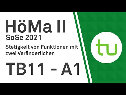 Stetigkeit von Funktionen mit zwei Veränderlichen - TU Dortmund, Höhere Mathematik II (BCI/BW/MLW)