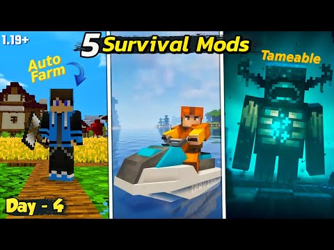 TOP 5 Survival Mods/Add-ons For Minecraft Pe 1.19+ || Minecraft Pe Survival Mods || UG Adventure ||