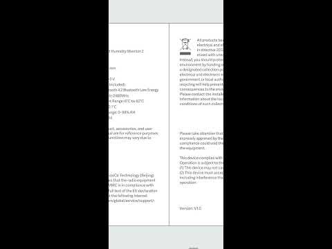 Xiaomi Mijia LYWSD03MMC Bluetooth Sensor Monitor English User Manual