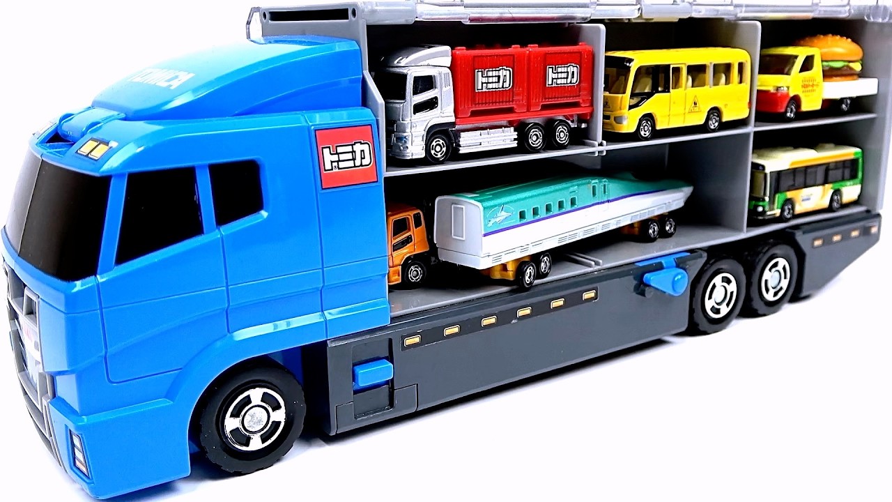 トミカ☆色々なトミカのミニカーを開封してコンボイへ収納します☆☆
