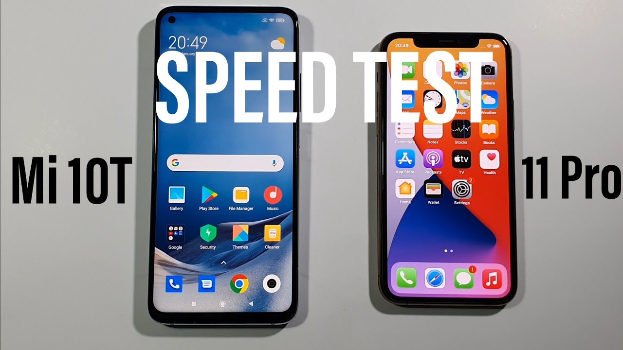 Xiaomi Mi 10T vs Iphone 11 Pro Comparison Speed Test