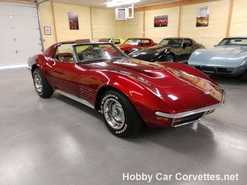 1972 Dark Red Corvette Manual Transmission For Sale Video