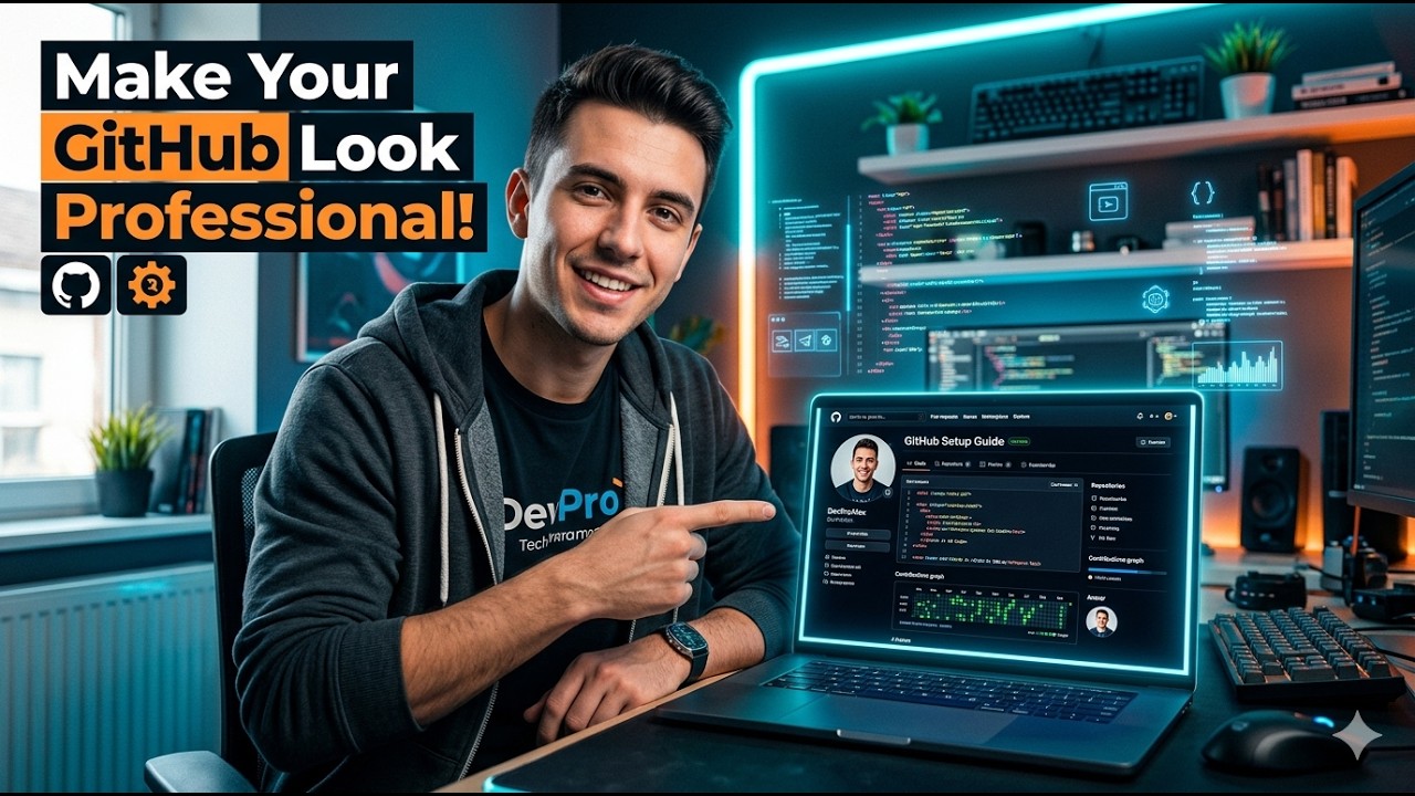 Make Your GitHub Look Professional | GitHub Setup + README Template for Programmers