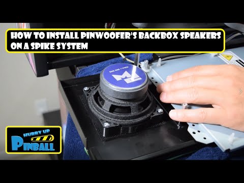 HurryUpPinball - How to Install Pinwoofer's  Backbox Speaker on a Spike System