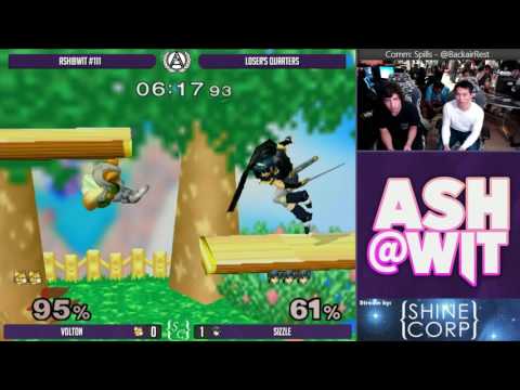 Volton (Fox) vs Sizzle (Marth) - ASH@WIT #111 Melee Loser's Quarters