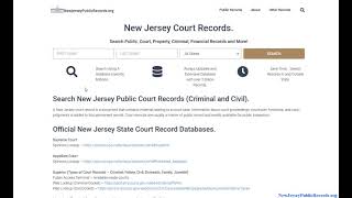 New Jersey Court Records (Search Criminal, Civil, Divorce, Public By Name and Case Online)