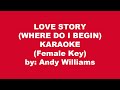 Andy Williams Love Story Where Do I Begin Karaoke Female Key