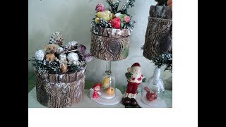 Новогодние шкатулки-брёвнышки ХоббиМаркет