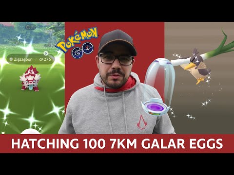 Hatching 100 7km Galar eggs (Pokémon GO)