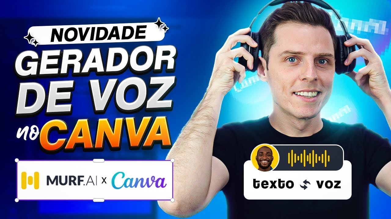 Gerador de Voz Realista no CANVA | Use I.A para transformar Texto em locução com Murf.ai