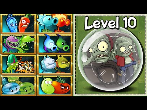 PvZ 2 Random Pair Plants vs Hamster Ball Gargantuar Zombie LEVEL 10 - Who Will Win?