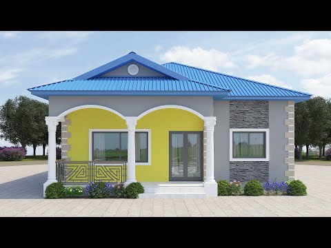 Avec 11 millions Fcfa !!  Construisez cette villa de 3 chambres.