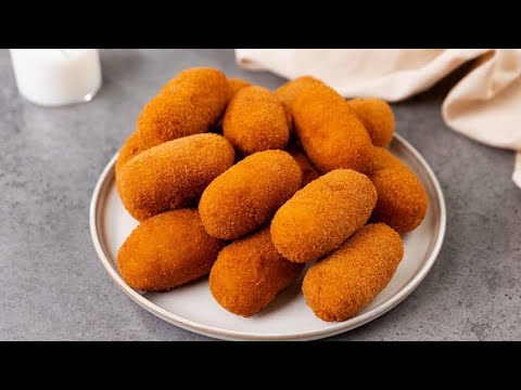SPANISH CROQUETAS with ham: crunchy on the outside and creamy on the inside!