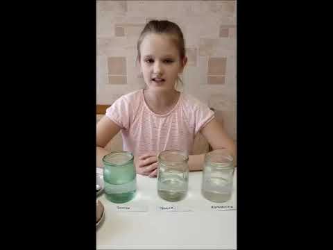 Опыт "Влияние температуры воды на дрожжи"