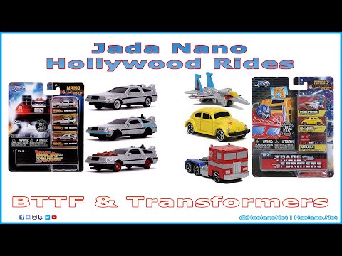 Jada Nano Hollywood Rides Back To The Future & Transformers Vehicle Three-Packs