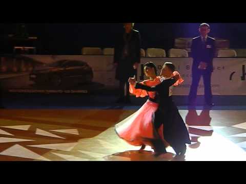 Cambrils 2013 Youth Final - Madis Abel & Aleksandra Galkina - solo english waltz