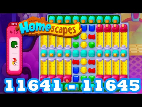 Homescapes Level 11641 - 11645 HD 3 - match puzzle Gameplay | android | IOS | 11642 | 11643 | 11644