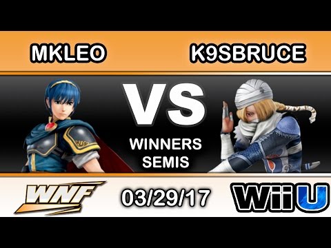 WNF 1.7 - FOX MVG | MkLeo (Marth) Vs. LH | K9sbruce (Sheik) Winners Semis - Smash Wii U