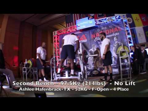 USA Powerlifting Open Nationals 2017 52Kg Bench Presses