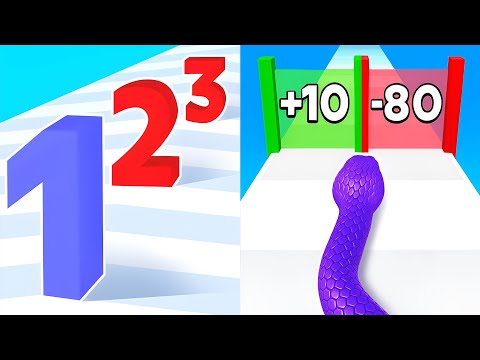 Number Master Run and merge VS Snake Run Race 3D - All Levels SpeedRun Gameplay Android iOS Ep1